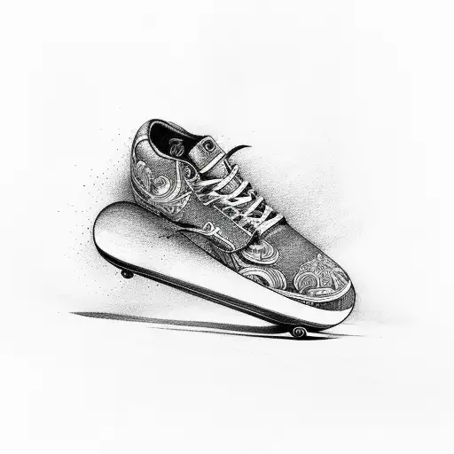 skateboard tattoo design idea