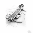 skateboard tattoo design idea