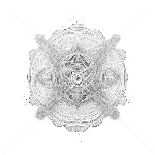 capacity to love heart with tidal waves effect tattoo design idea