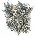 best friends and ultras  tattoo design idea