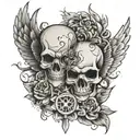 best friends and ultras  tattoo design idea