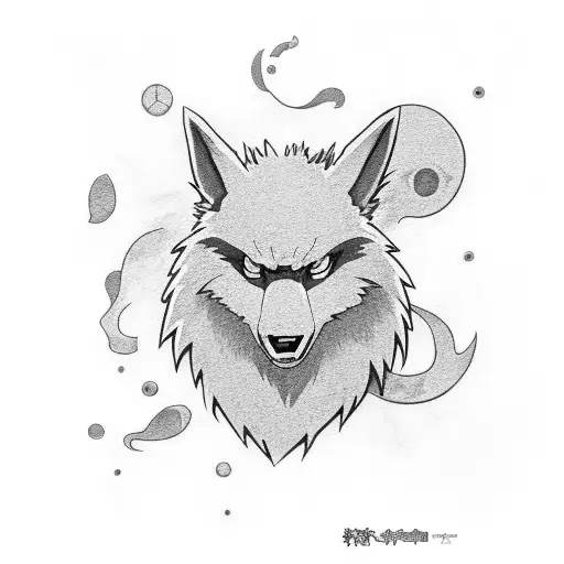 princess mononoke studio ghibli  tattoo design idea