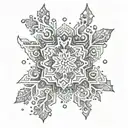snowflake design tattoo design idea