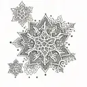 snowflake design tattoo design idea