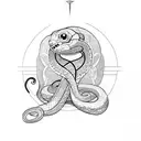 transformation snake tattoo design idea