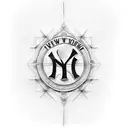New York yankees tattoo design idea