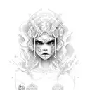 grimes 90s tattoo design idea