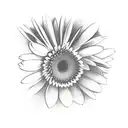 penguin holding a gerbera tattoo design idea