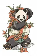 panda bear tattoo design idea