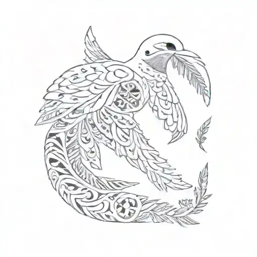palestinian dove carrying an olive branch tattoo design idea