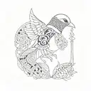 palestinian dove carrying an olive branch tattoo design idea