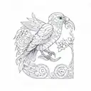 palestinian dove carrying an olive branch tattoo design idea