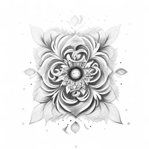 fleur de vie tattoo design idea