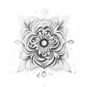 fleur de vie tattoo design idea