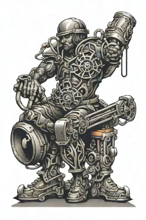 , bio mechanical leg sleeve tattoo tattoo design idea