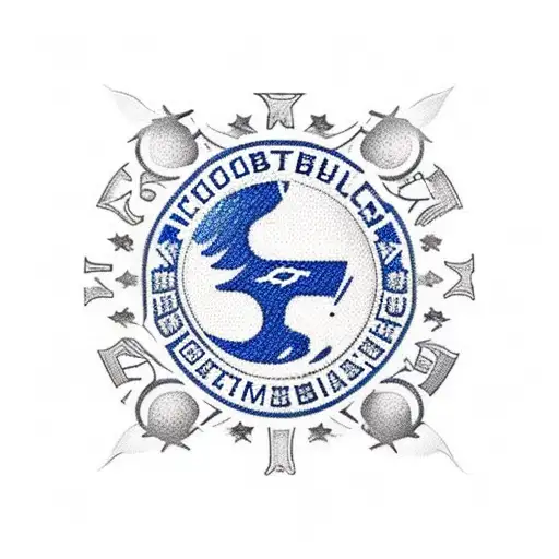 A realistic depiction of a football pitch with the iconic Cruzeiro logo at the center, showcasing the team's passion and dedication tattoo design idea