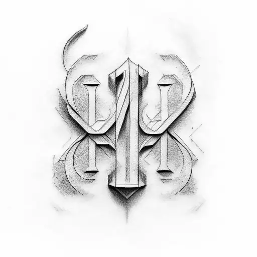 MMXXIII roman letters tattoo design idea