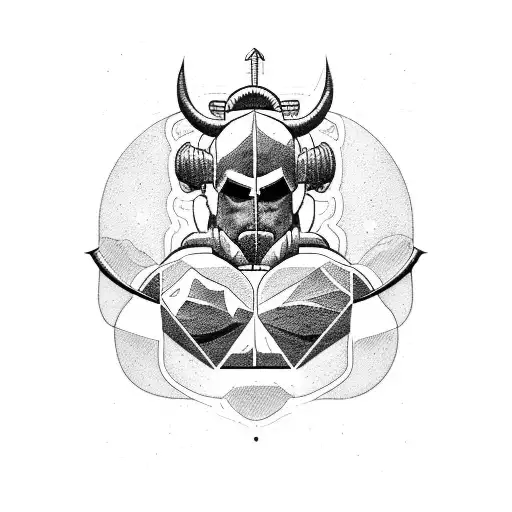 Create a tattoo decal featuring the iconic image of the Titan Atlas holding up the sky, but with a glitch effect. tattoo design idea