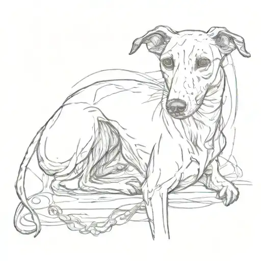 Whippet tattoo design idea