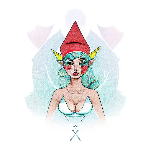 sexy elf tattoo design idea