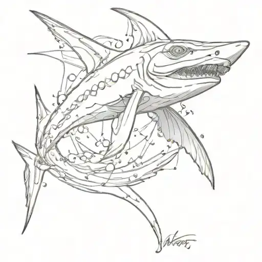 hammerhead shark tattoo design idea