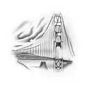 Golden Gate Bridge and the Bay Area tattoo design idea