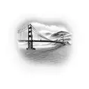 Golden Gate Bridge and the Bay Area tattoo design idea