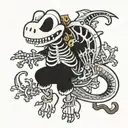 yoshi as a skeleton tattoo design idea