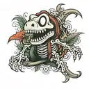 yoshi as a skeleton tattoo design idea