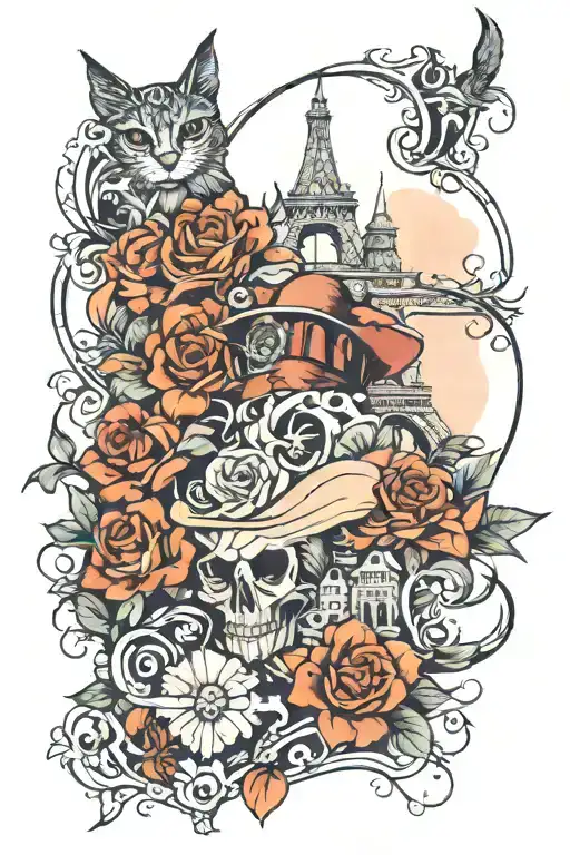 visit in Paris France tattoo design idea