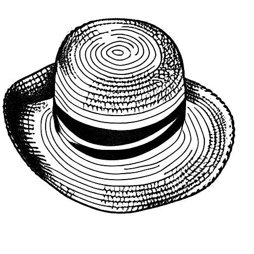 straw hat tattoo design idea