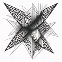 sharp edges tattoo design idea