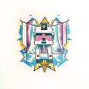 Minecraft tattoo design idea