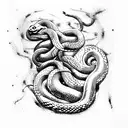 Australian teacher surfing through a halfpipe with medusa snakes all around him  tattoo design idea