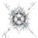 Dagger rain drops tattoo design idea