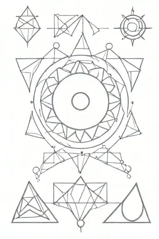 7 chakra symbols tattoo design idea