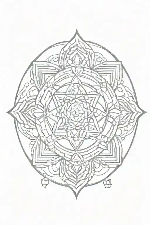 7 chakra symbols tattoo design idea