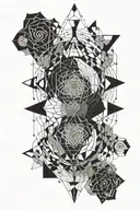 7 chakra symbols tattoo design idea