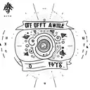 off axis circle around the forearm with words tattoo design idea