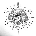off axis circle around the forearm with words tattoo design idea