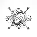 off axis circle around the forearm with words tattoo design idea