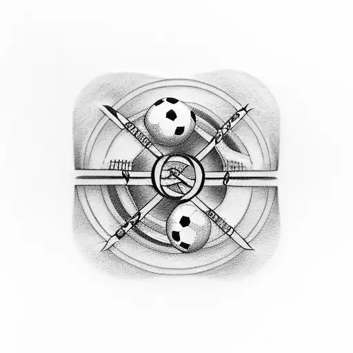 infinite symbol filled with clapboard,football,cinema,music,bike,cigarette tattoo design idea