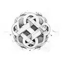 infinite symbol filled with clapboard,football,cinema,music,bike,cigarette tattoo design idea