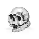 Skull made of dollar bills with animal eyes tattoo design idea