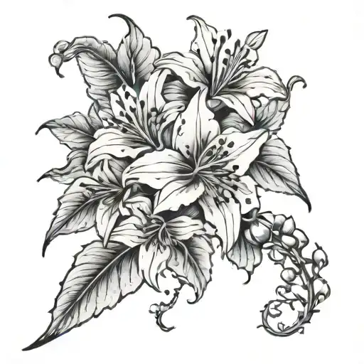 dead azaleas tattoo design idea