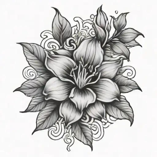 dark azaleas tattoo design idea