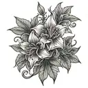 dark azaleas tattoo design idea