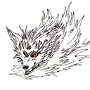 Fire Wolf tattoo design idea