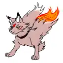 Fire Wolf tattoo design idea