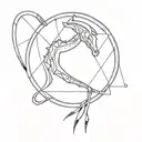 3d, Scorpio Sagittarius cusp tattoo design idea